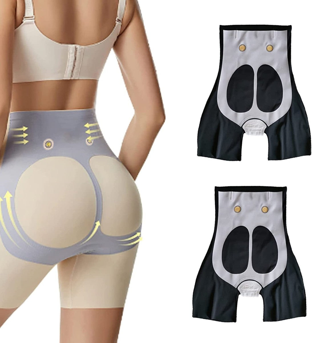 🩷 Seamless Sculpting Shapewear Shorts – High-Waist • Butt Lift • Anti-Slip • Cotton Crotch | Lady Language (Black)