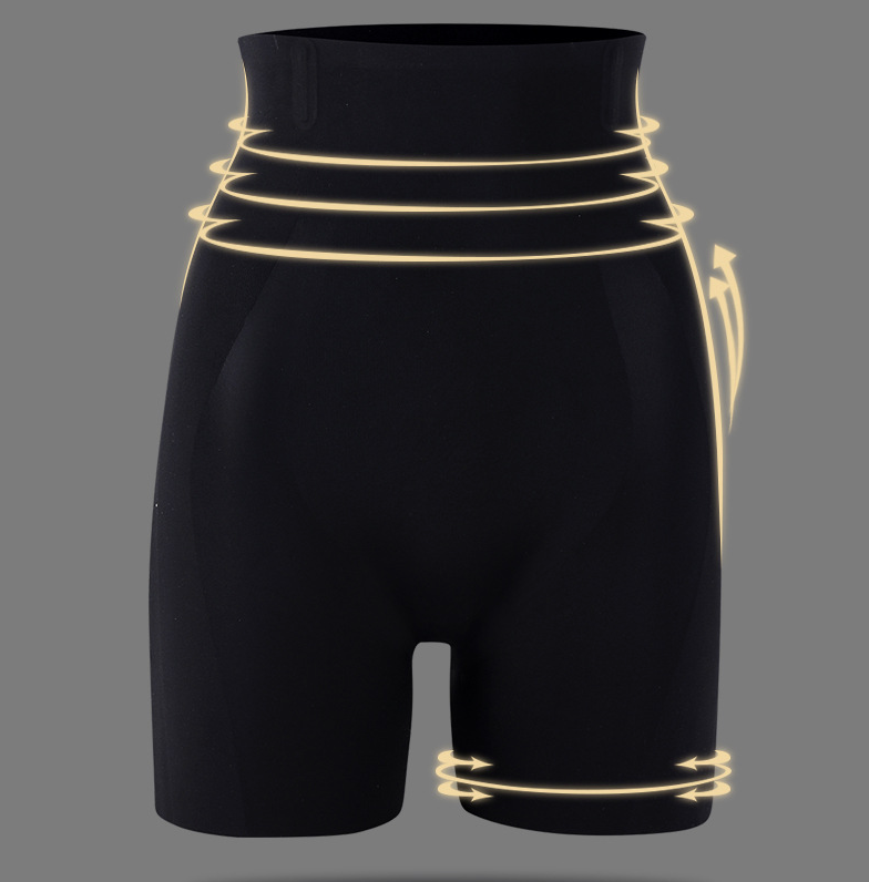 🩷 Seamless Sculpting Shapewear Shorts – High-Waist • Butt Lift • Anti-Slip • Cotton Crotch | Lady Language (Black)