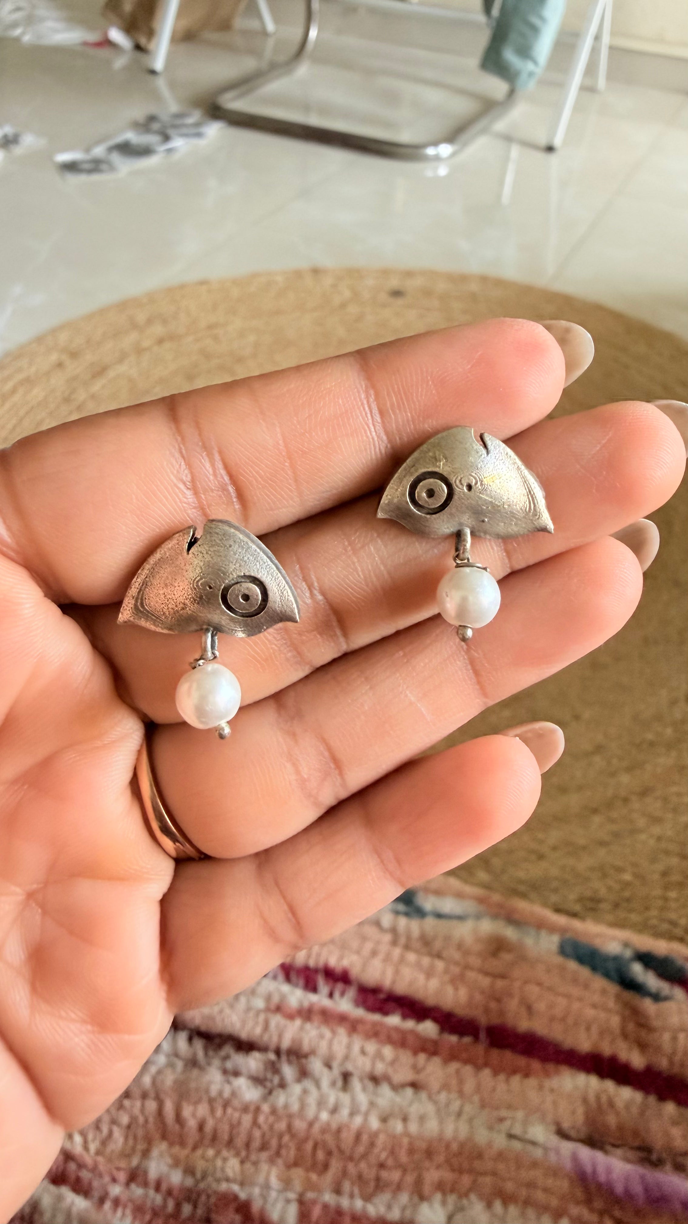 Matsya Pearl Drop Earrings