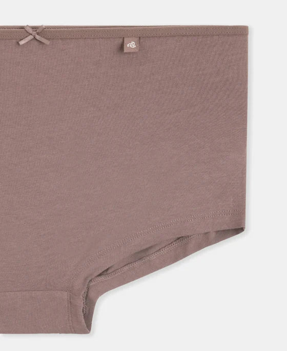 Jockey SS04 Women's High Coverage Super Combed Cotton Elastane Stretch Mid Waist Boy Shorts with Concealed Waistband and Stay Fresh Treatment