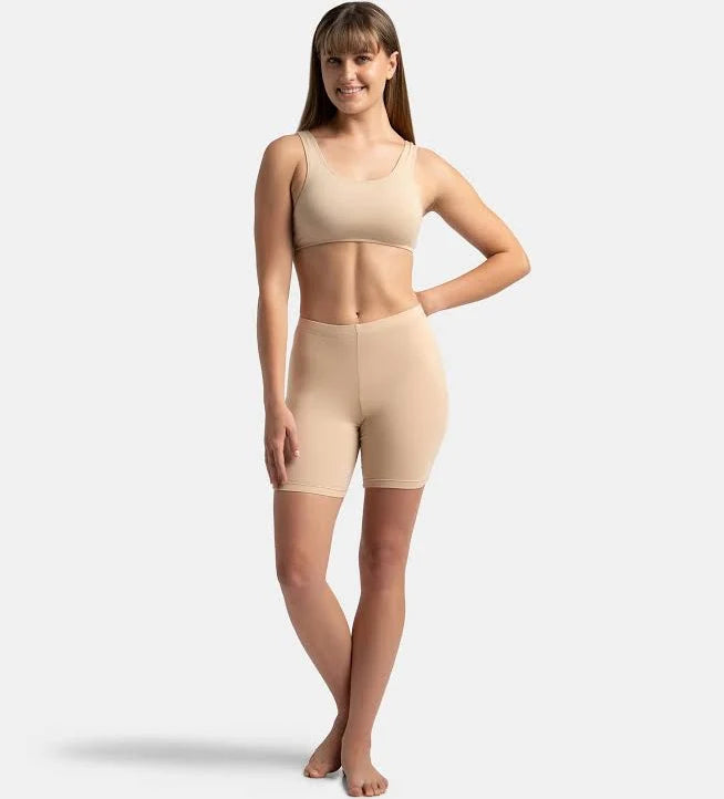 Jockey 1529 Women's High Coverage Cycling shorts -Super Combed Cotton Elastane Stretch Mid Waist Shorties with Concealed Waistband
